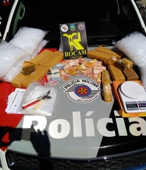 Um homem de 35 anos foi preso no bairro Jardim Baronesa em Taubaté pelo crime de tráfico de drogas. Foto: Divulgação