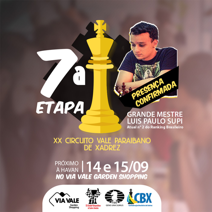 Via Vale recebe a 7ª etapa do XX Circuito Vale Paraibano de Xadrez - Vale  News 2.0