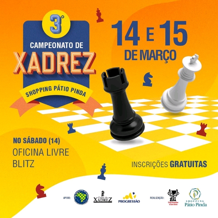 III Torneio de Xadrez Blitz do Shopping Avenida Center- 2023 (novembro) em  Maringá - Sympla