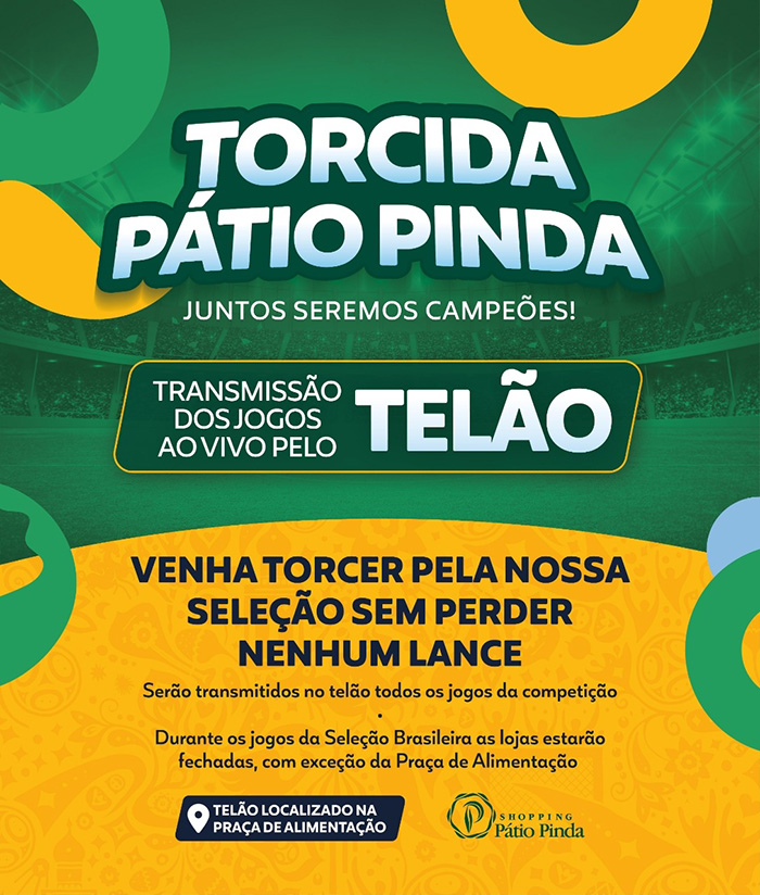 Praça Shopping transmitirá em telão os jogos da Copa do Mundo 2022